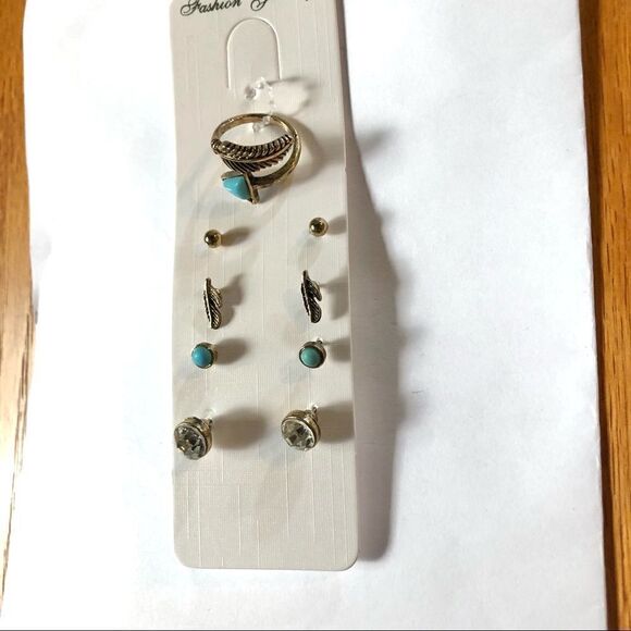 Boho Earrings & Ring Set (A)105 - Picture 5 of 7